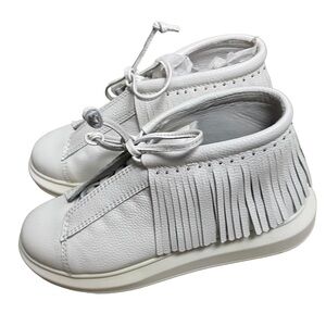 Hollie Watman MOCASSIN WHITE Fashion Sneakers leather size 8
